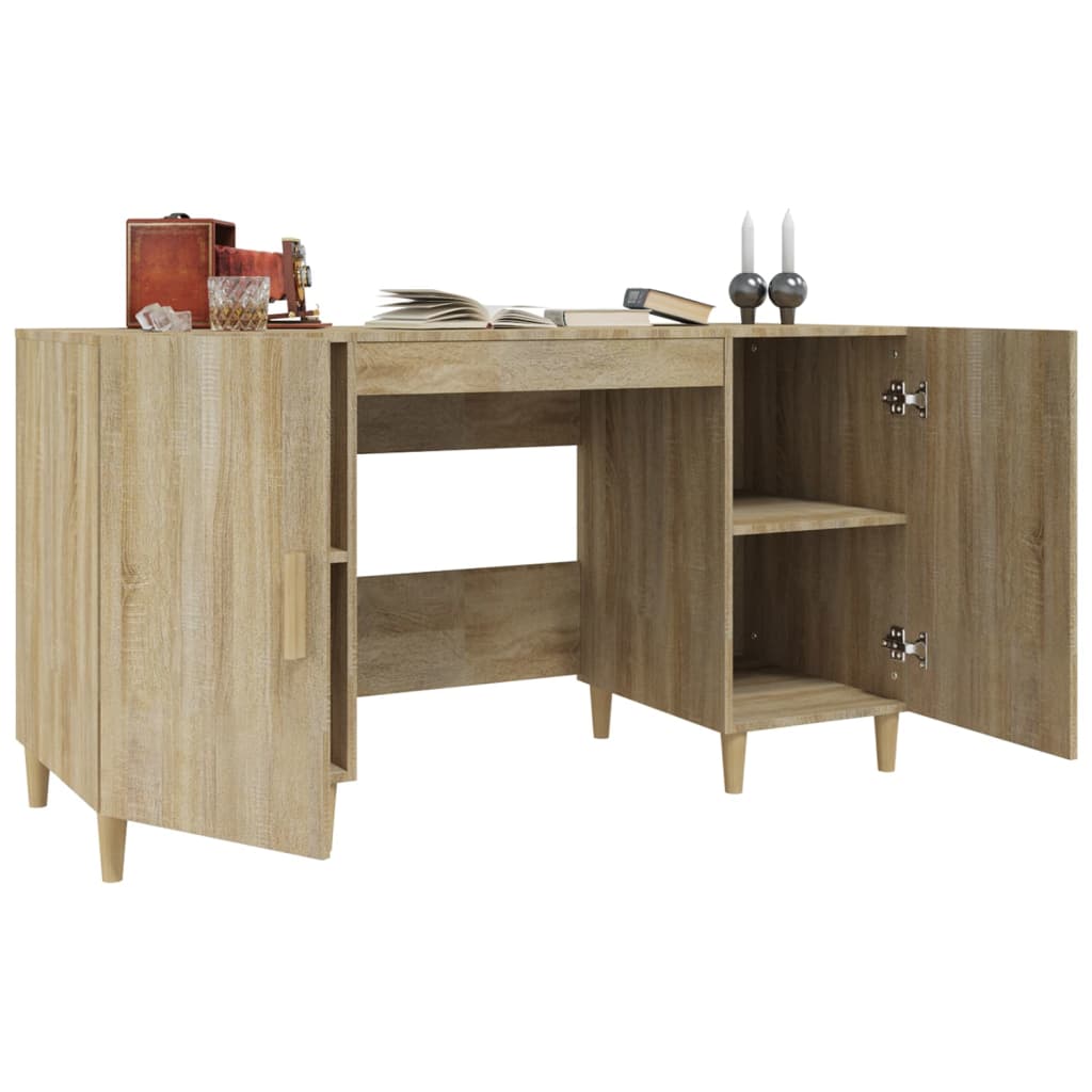 Desk Sonoma Oak 140x50x75 cm Engineered Wood